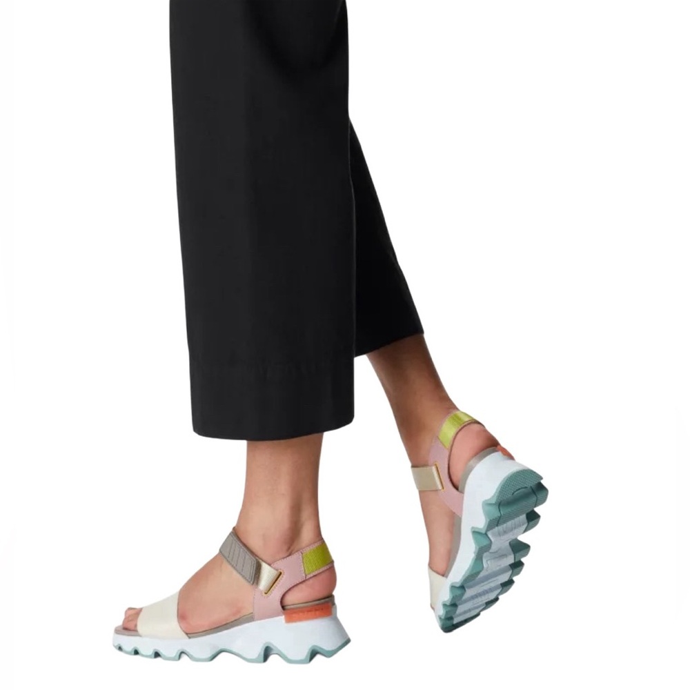 SOREL KINETIC Impact Y-Strap High Sandal Cream/Pink. Functional and Stylish! Sz9 - Picture 2 of 8